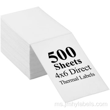 Label Penghantaran 4x6 Label Thermal Fanfold